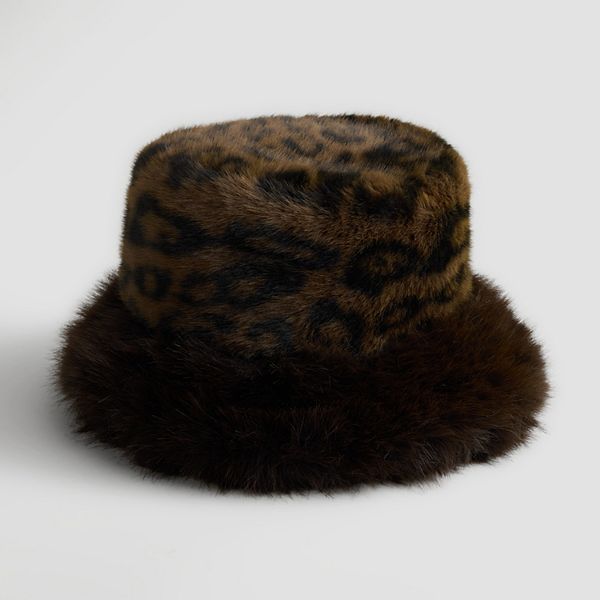 Women's Nine West Faux Fur Bucket Hat
