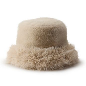 Women's Nine West Faux Fur Bucket Hat