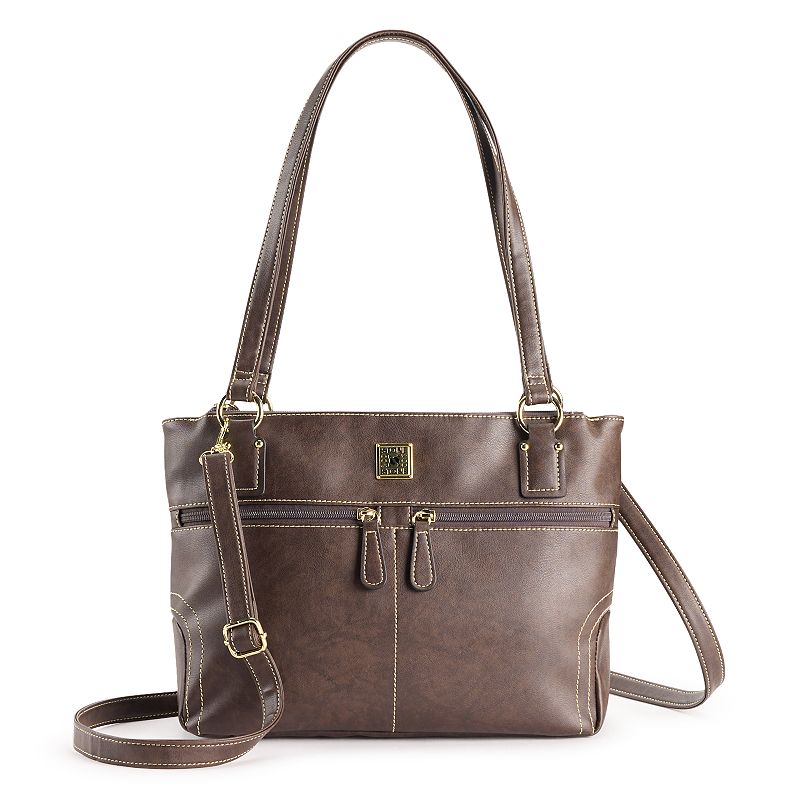 Stone & Co. Crunch Leather Tote Bag, Brown