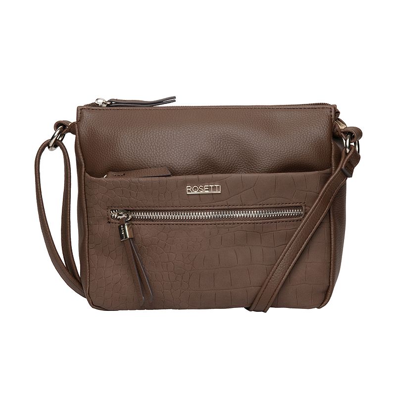 Rosetti Oakley Mini Crossbody Bag, Brown Croco