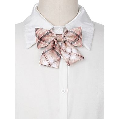 Plaid Uniform Pre-tied Knot Cute Stylish Colorful Bow Ties for Women