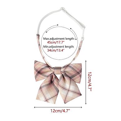 Plaid Uniform Pre-tied Knot Cute Stylish Colorful Bow Ties for Women