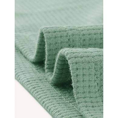 Women's Waffle Knit Nightshirt Long Sleeve Sleepshirts with Pockets Button Downs Nightgowns