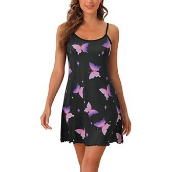 Womens Sleeveless Lingerie Dress Sleepwear Slip Chemise Nightwear Mini Nightgowns