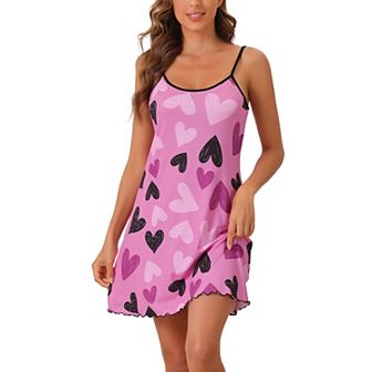 Womens Sleeveless Lingerie Dress Sleepwear Slip Chemise Nightwear Mini Nightgowns