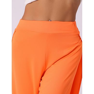 Womens Yoga Harem Pants Side Slit Joggers Sports Beach Cover-up Workout Sweatpants