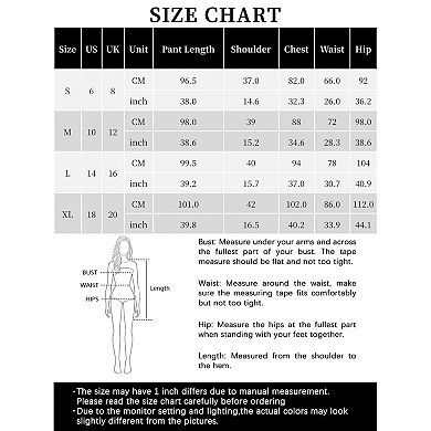 Women's V Neck Long Sleeve High Waist Wide Leg Casual Jumpsuits with Pockets