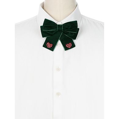 Women's Bow Brooch Pin Cute Elegant Preppy Bow Tie Heart Shaped Decoration