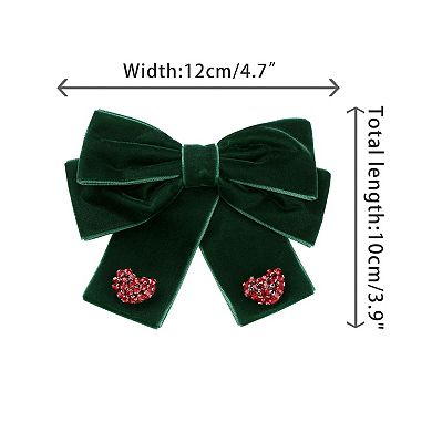 Women's Bow Brooch Pin Cute Elegant Preppy Bow Tie Heart Shaped Decoration