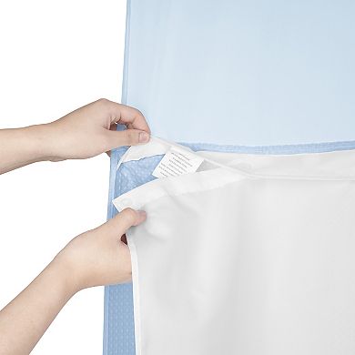 Awesome Home Dobby Waffle Shower Curtain with Liner