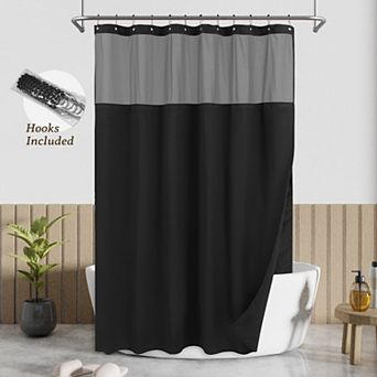 Awesome Home Dobby Waffle Shower Curtain with Liner