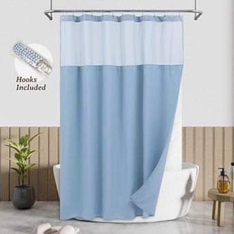Awesome Home Dobby Waffle Shower Curtain with Liner