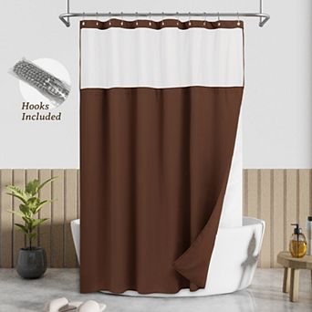 Awesome Home Dobby Waffle Shower Curtain with Liner