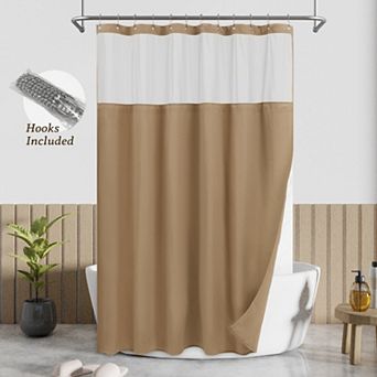 Awesome Home Dobby Waffle Shower Curtain with Liner
