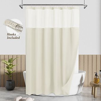 Awesome Home Dobby Waffle Shower Curtain with Liner