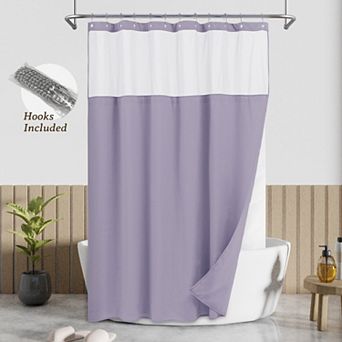Awesome Home Dobby Waffle Shower Curtain with Liner