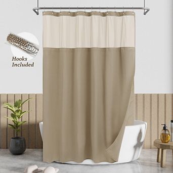 Awesome Home Dobby Waffle Shower Curtain with Liner
