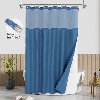 Awesome Home Dobby Waffle Shower Curtain with Liner