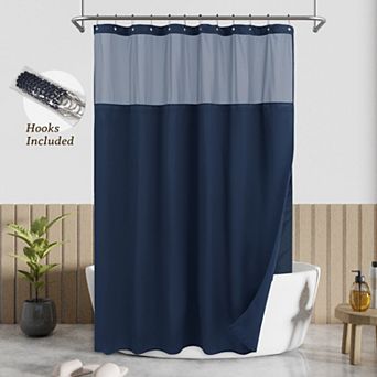 Awesome Home Dobby Waffle Shower Curtain with Liner