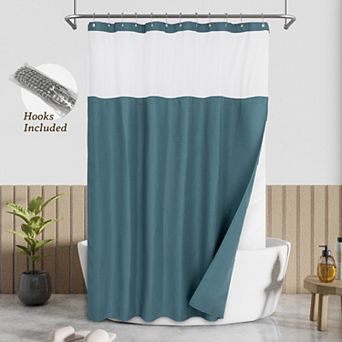 Awesome Home Dobby Waffle Shower Curtain with Liner