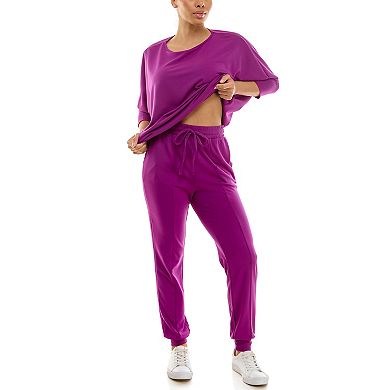 Women's Nina Leonard 2-Piece Dolman Tunic & Harem Leg Pant Set