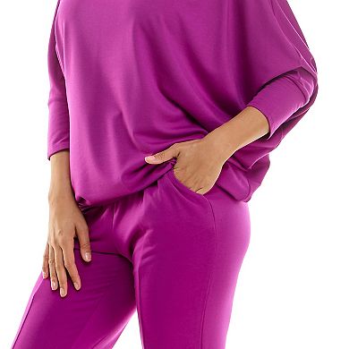 Women's Nina Leonard 2-Piece Dolman Tunic & Harem Leg Pant Set