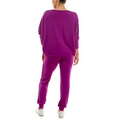 Women's Nina Leonard 2-Piece Dolman Tunic & Harem Leg Pant Set