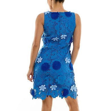 Women's Nina Leonard Crochet Sheath Dress