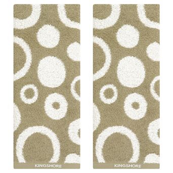 Cute Round Geometric Pattern Hand Towels, Soft Comfortable Bathroom Towel 2 Pack