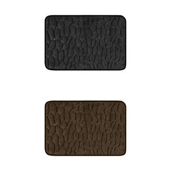 2 pc Memory Foam Bathroom Rugs Non-Slip Bath Mat Water Absorbent Quick Dry Bath Carpet Rug 16" x 24"