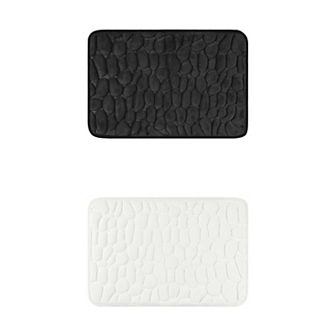 2 pc Memory Foam Bathroom Rugs Non-Slip Bath Mat Water Absorbent Quick Dry Bath Carpet Rug 16" x 24"