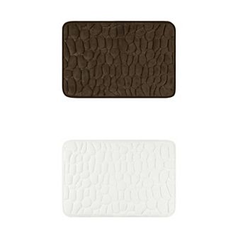 2 pc Memory Foam Bathroom Rugs Non-Slip Bath Mat Water Absorbent Quick Dry Bath Carpet Rug 16" x 24"