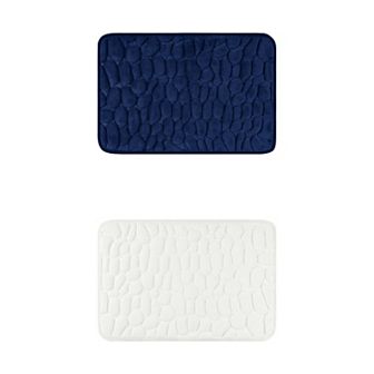 2 pc Memory Foam Bathroom Rugs Non-Slip Bath Mat Water Absorbent Quick Dry Bath Carpet Rug 16" x 24"