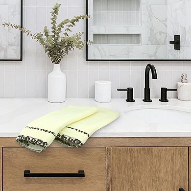 Chic Striped Hand Towel Set,100% Cotton Soft Comfortable Highly Absorbent Bathroom Towel 4 Pack