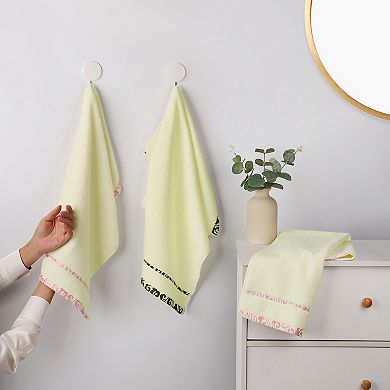 Chic Striped Hand Towel Set,100% Cotton Soft Comfortable Highly Absorbent Bathroom Towel 4 Pack