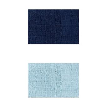 2 pc Bathroom Rugs, Fluffy Bath Mats Bathroom Mat Anti Skid Absorbent Shaggy Bath Rugs 16" x 24"