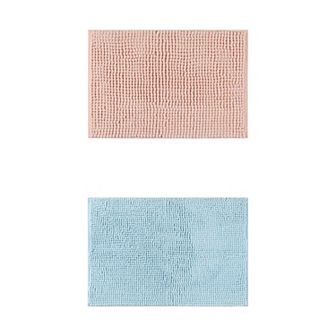 2 pc Bathroom Rugs, Fluffy Bath Mats Bathroom Mat Anti Skid Absorbent Shaggy Bath Rugs 16" x 24"