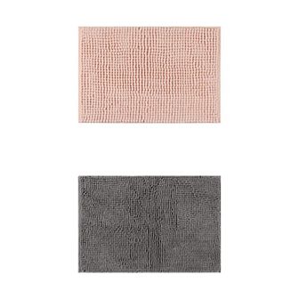 2 pc Bathroom Rugs, Fluffy Bath Mats Bathroom Mat Anti Skid Absorbent Shaggy Bath Rugs 16" x 24"