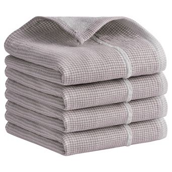 Bathroom Striped Decorative Hand Towel Set Cotton Face Towels Soft Absorbent 4 Pack