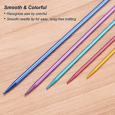 4Pcs Knitting Needles 5.5mm Aluminum Alloy Double Pointed Knitting Needle 7.87" Length Weaving Tool