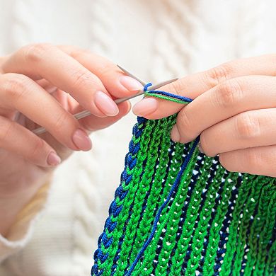 4Pcs Knitting Needles 5.5mm Aluminum Alloy Double Pointed Knitting Needle 7.87" Length Weaving Tool