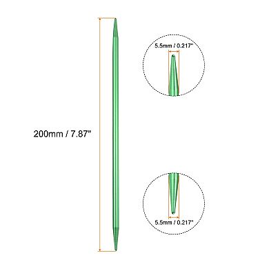 4Pcs Knitting Needles 5.5mm Aluminum Alloy Double Pointed Knitting Needle 7.87" Length Weaving Tool