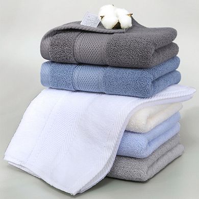 Bathroom Solid Hand Towel Set Cotton Face Towels Soft Absorbent 2 Pack