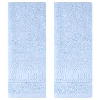 Bathroom Solid Hand Towel Set Cotton Face Towels Soft Absorbent 2 Pack