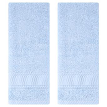 Bathroom Solid Hand Towel Set Cotton Face Towels Soft Absorbent 2 Pack