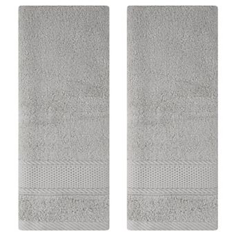 Bathroom Solid Hand Towel Set Cotton Face Towels Soft Absorbent 2 Pack