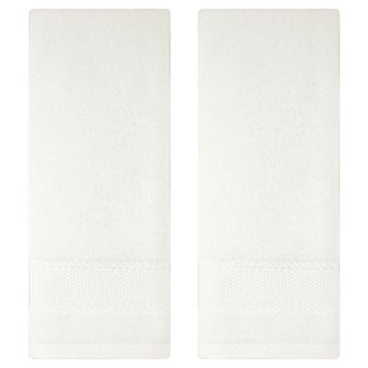 Bathroom Solid Hand Towel Set Cotton Face Towels Soft Absorbent 2 Pack
