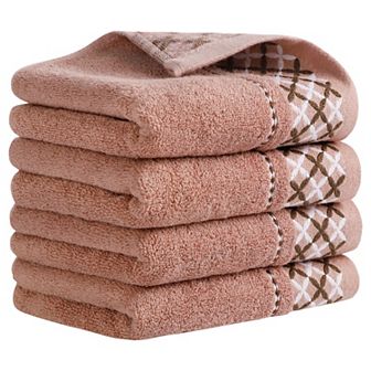 Cute Pattern Decorative Hand Towel Set, Lightweight, Absorbent Bathroom Hand Towels 4 Pack