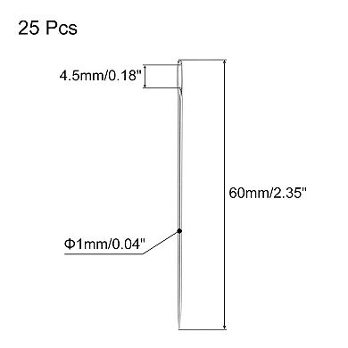 25Pcs Hand Sewing Needles, 2.4 Inch Length Large Eye Stitching Needles Metal Sewing Needle