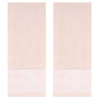 Diamond Patterned Hand Towel, Thick Cotton Absorbent Face Soft Towels 2 Pack